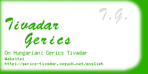 tivadar gerics business card